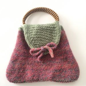Crochet Clutch Purse with Beaded Handle